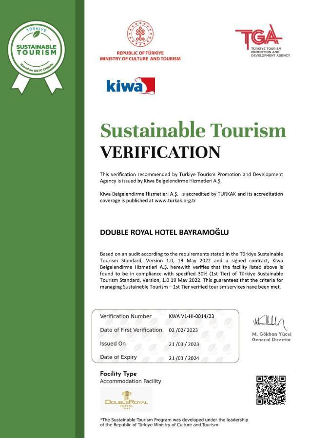 Double Royal Hotel Kocaeli Exterior foto